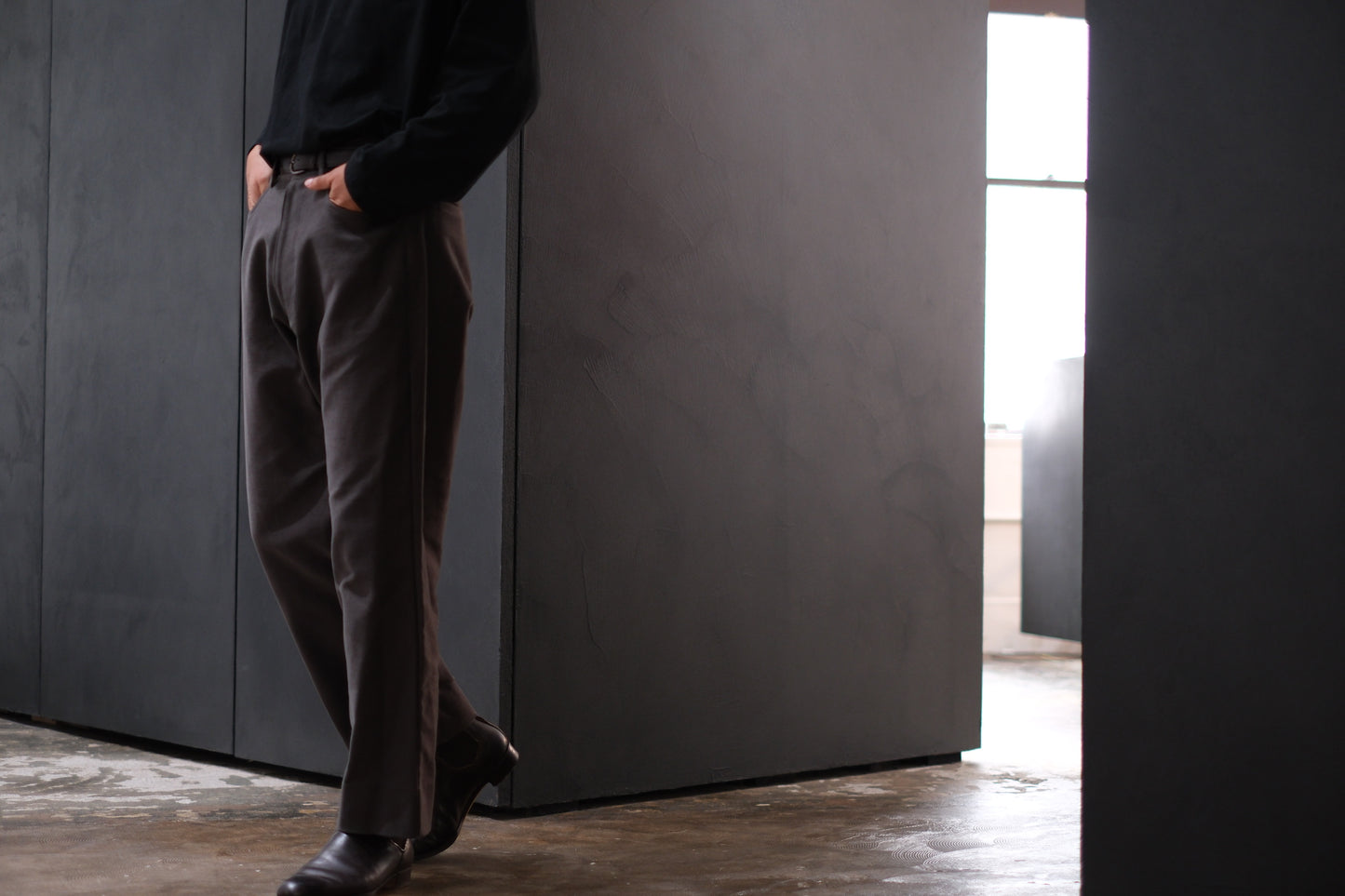 nonnotte / 5 Pockets Trousers / N-25A-075 / Licorice