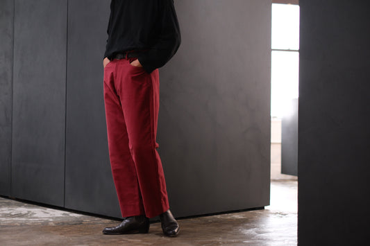 nonnotte / 5 Pockets Trousers / N-25A-075 / Pomegranate