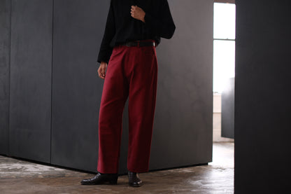 nonnotte / 5 Pockets Trousers / N-25A-075 / Pomegranate