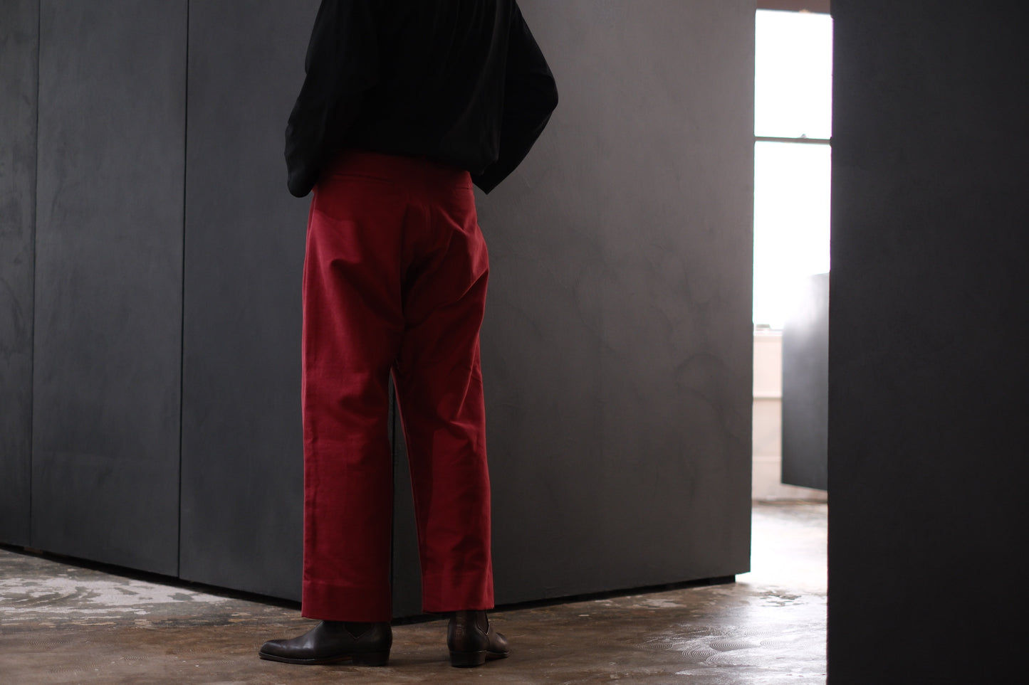 nonnotte / 5 Pockets Trousers / N-25A-075 / Pomegranate