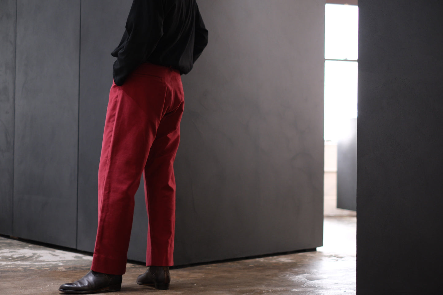 nonnotte / 5 Pockets Trousers / N-25A-075 / Pomegranate