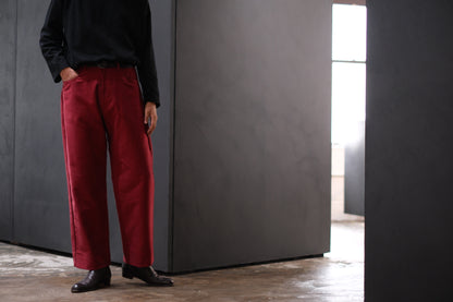 nonnotte / 5 Pockets Trousers / N-25A-075 / Pomegranate