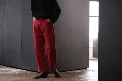 nonnotte / 5 Pockets Trousers / N-25A-075 / Pomegranate