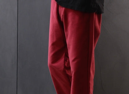 nonnotte / 5 Pockets Trousers / N-25A-075 / Pomegranate