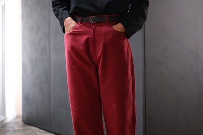 nonnotte / 5 Pockets Trousers / N-25A-075 / Pomegranate