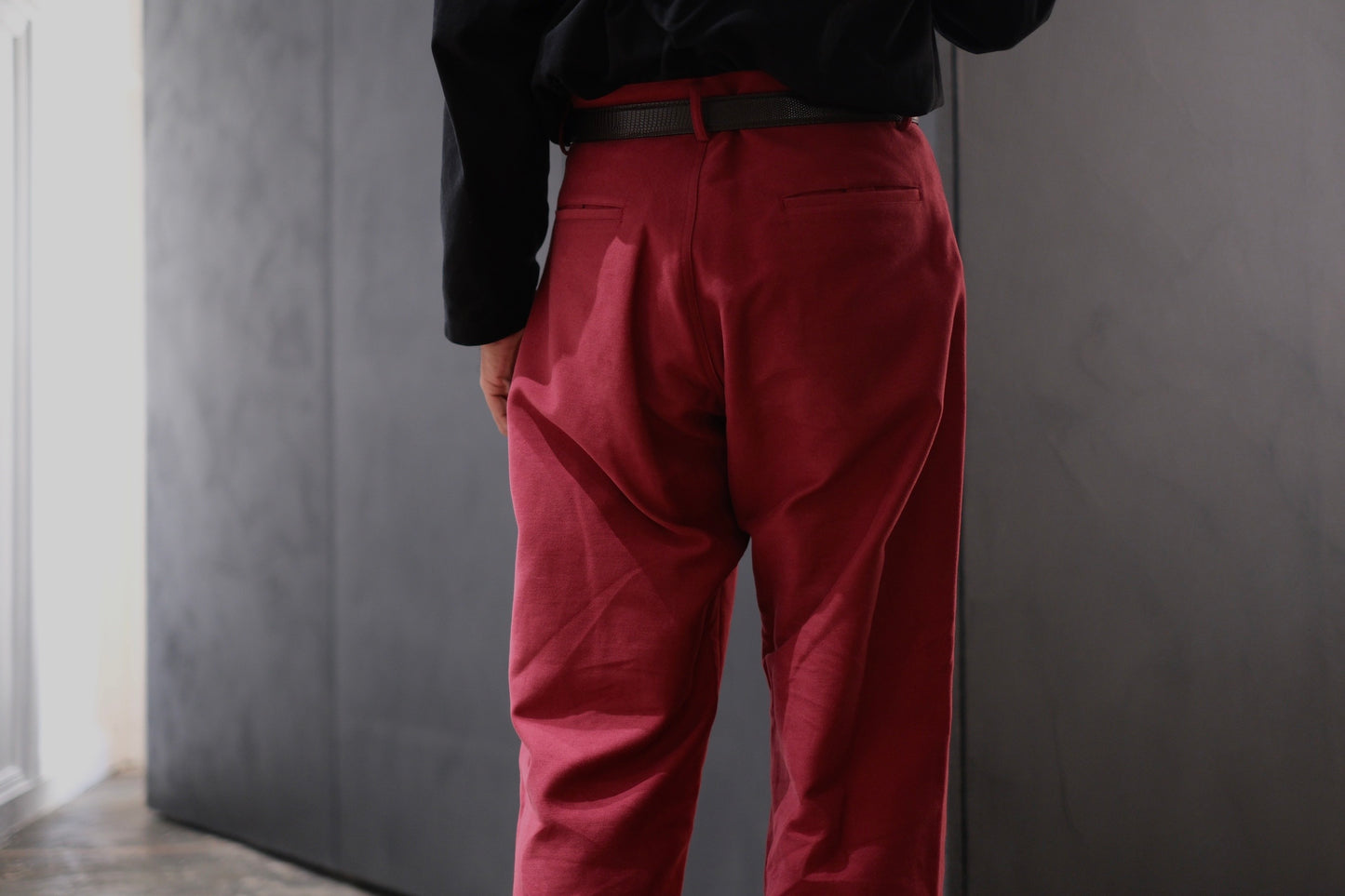 nonnotte / 5 Pockets Trousers / N-25A-075 / Pomegranate