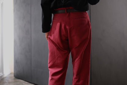 nonnotte / 5 Pockets Trousers / N-25A-075 / Pomegranate