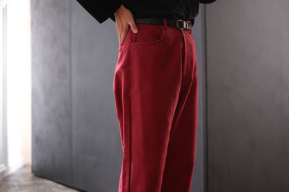 nonnotte / 5 Pockets Trousers / N-25A-075 / Pomegranate