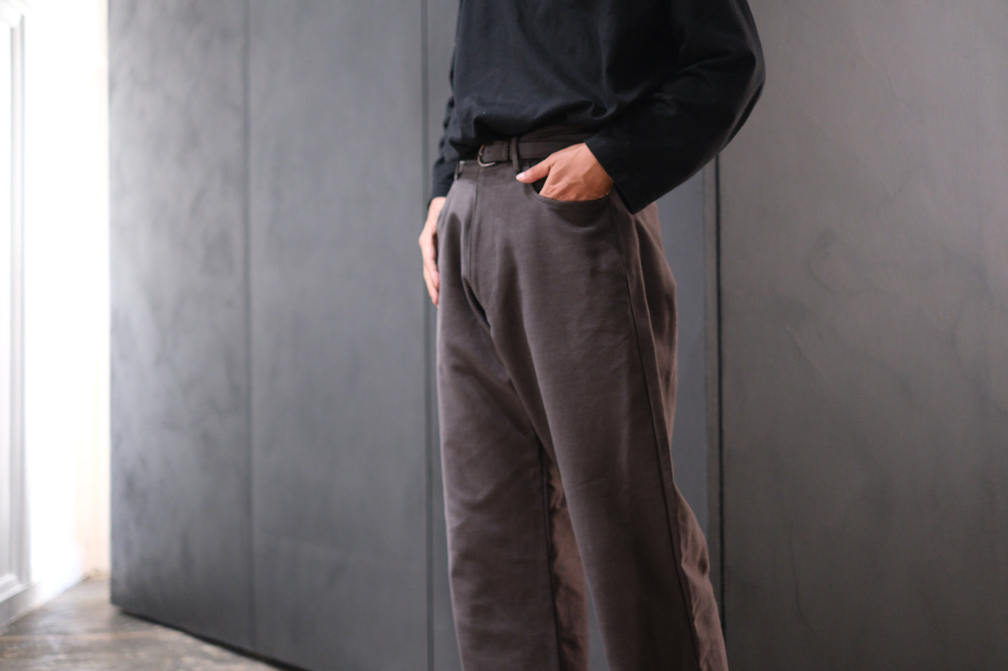 nonnotte / 5 Pockets Trousers / N-25A-075 / Licorice
