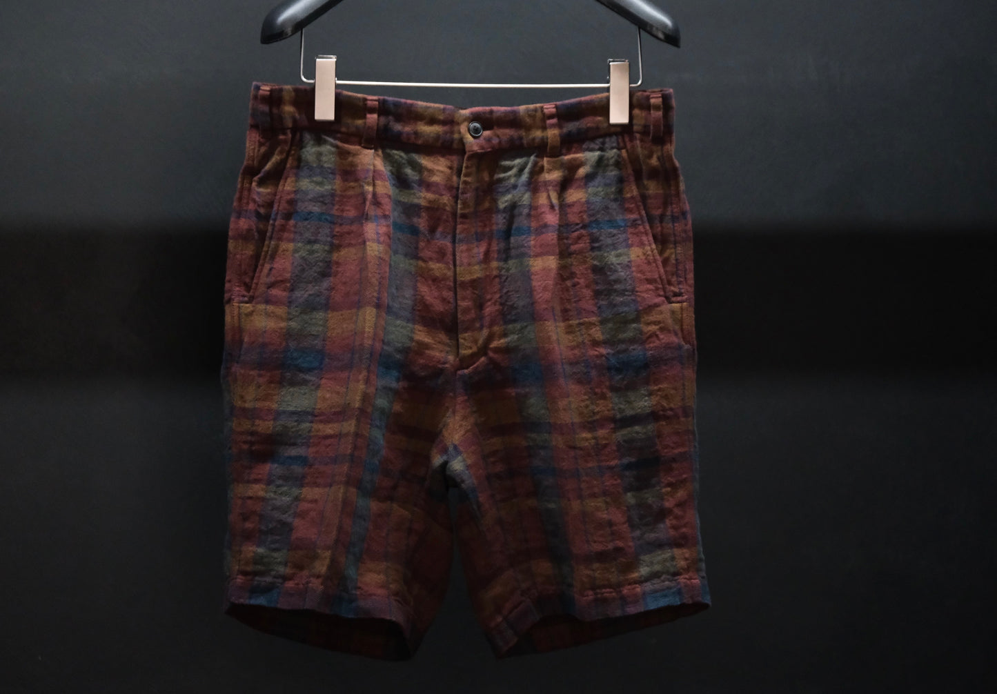 HEUGN / TROUSER103 / MADRAS TIM SHORTS