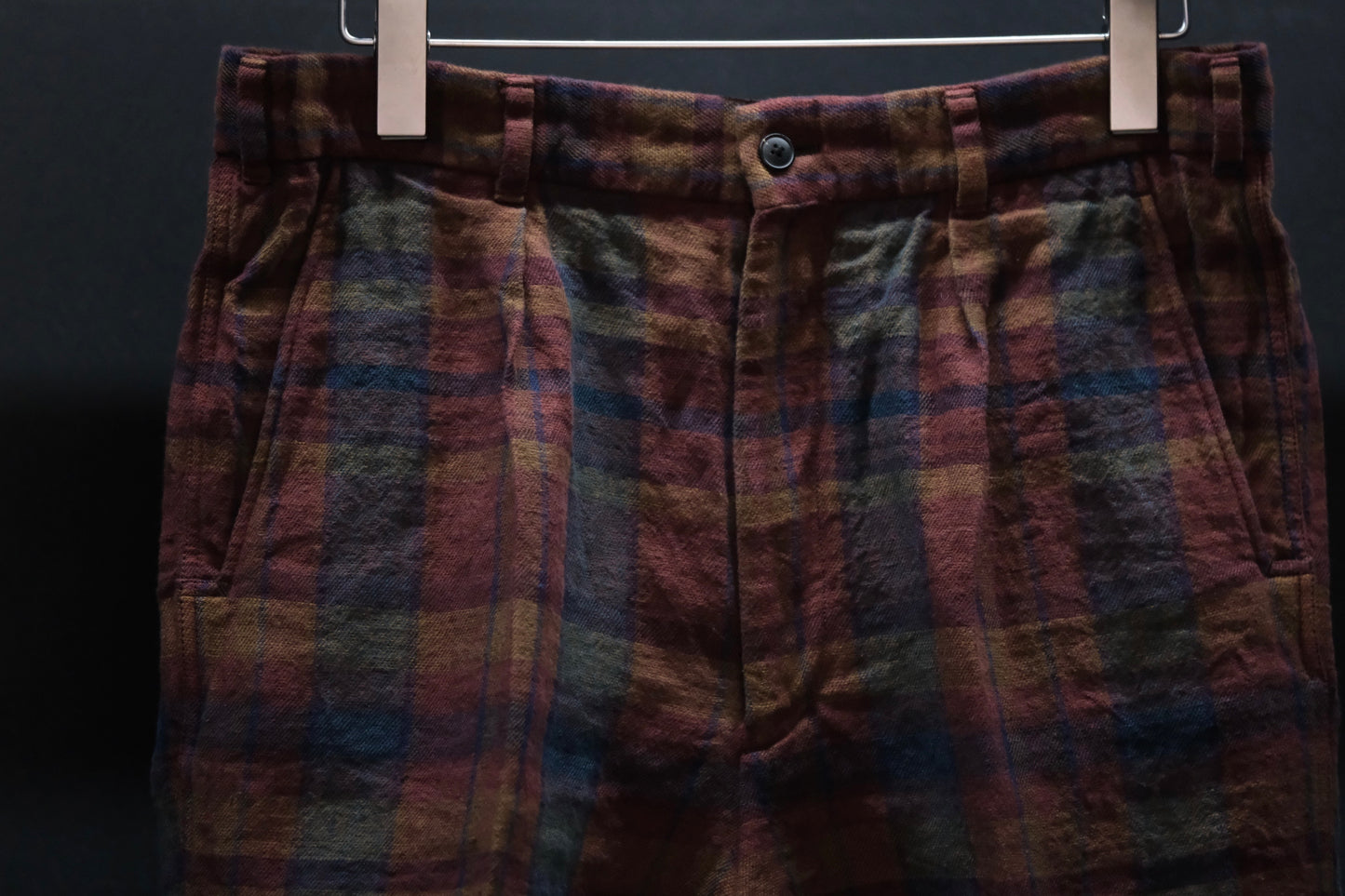 HEUGN / TROUSER103 / MADRAS TIM SHORTS