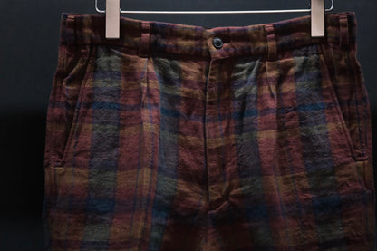 HEUGN / TROUSER103 / MADRAS TIM SHORTS