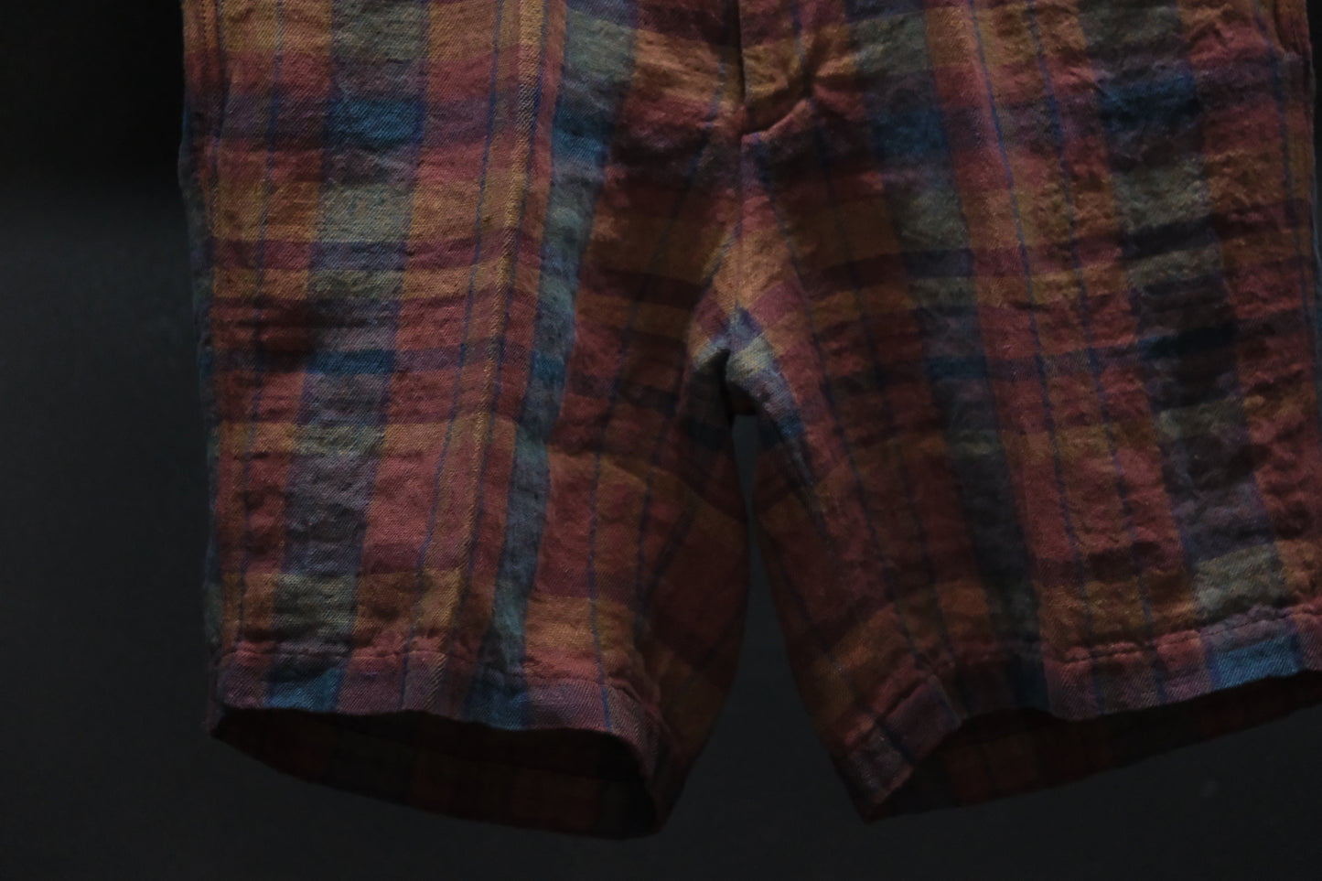 HEUGN / TROUSER103 / MADRAS TIM SHORTS