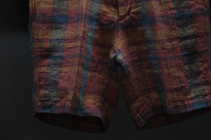 HEUGN / TROUSER103 / MADRAS TIM SHORTS