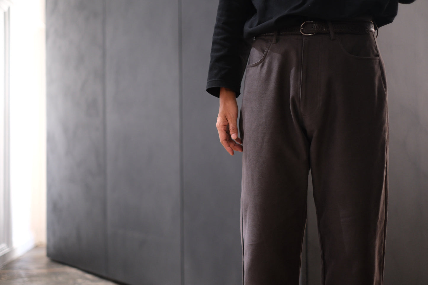 nonnotte / 5 Pockets Trousers / N-25A-075 / Licorice