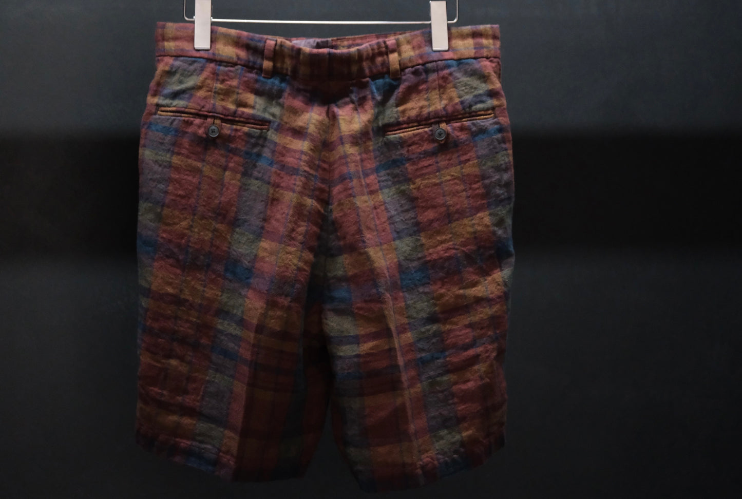 HEUGN / TROUSER103 / MADRAS TIM SHORTS