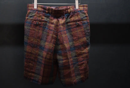 HEUGN / TROUSER103 / MADRAS TIM SHORTS