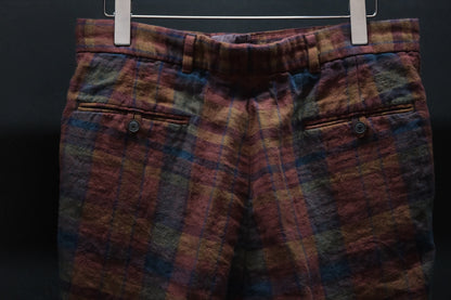 HEUGN / TROUSER103 / MADRAS TIM SHORTS