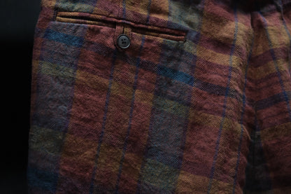 HEUGN / TROUSER103 / MADRAS TIM SHORTS