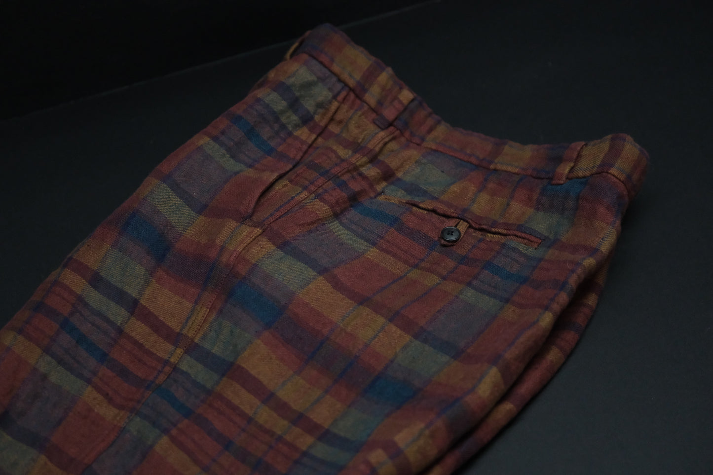 HEUGN / TROUSER103 / MADRAS TIM SHORTS