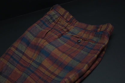 HEUGN / TROUSER103 / MADRAS TIM SHORTS