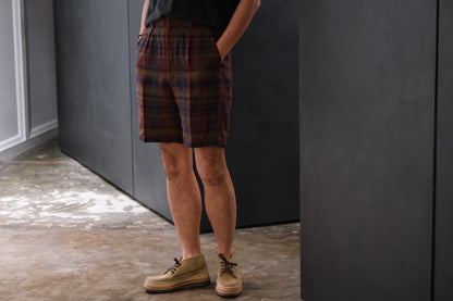 HEUGN / TROUSER103 / MADRAS TIM SHORTS
