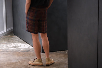 HEUGN / TROUSER103 / MADRAS TIM SHORTS