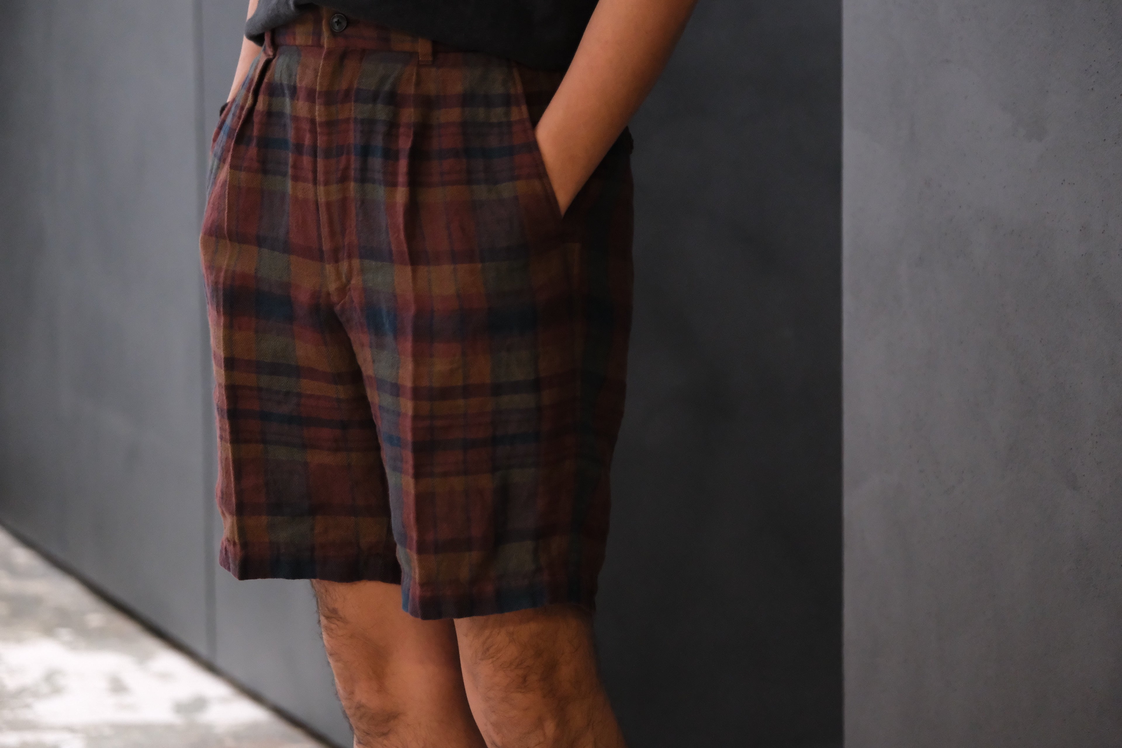 HEUGN / TROUSER103 / MADRAS TIM SHORTS – Lister