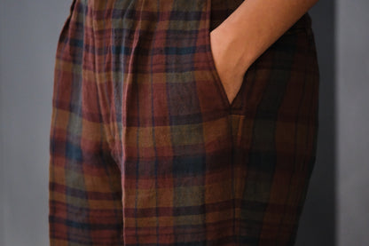 HEUGN / TROUSER103 / MADRAS TIM SHORTS
