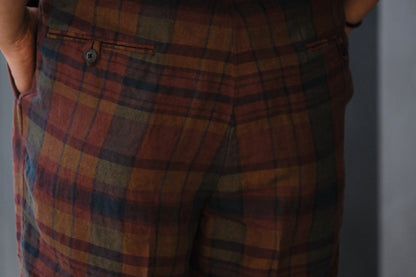HEUGN / TROUSER103 / MADRAS TIM SHORTS
