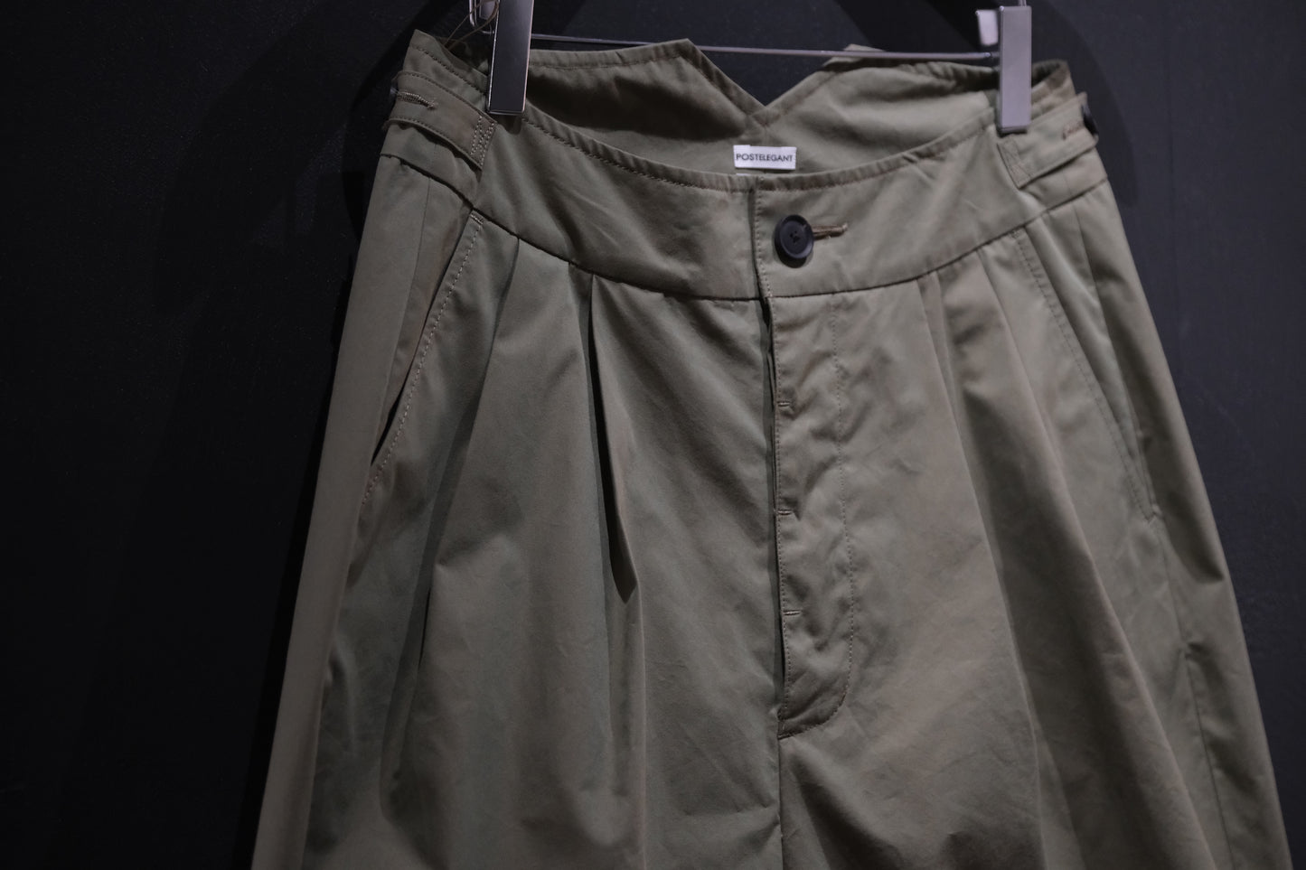 POSTELEGANT/ High Count Cotton Trousers