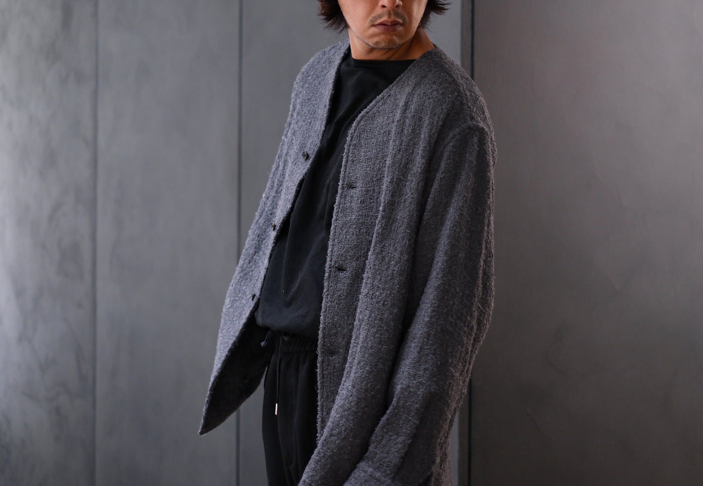 nonnotte / No Collar Shirts Jacket / N-25A-023