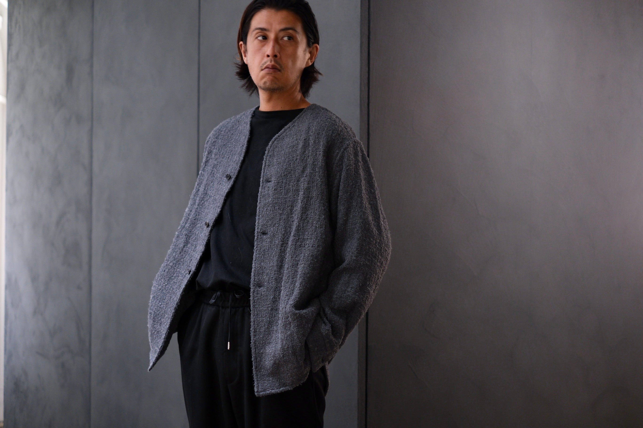 nonnotte / No Collar Shirts Jacket / N-25A-023 – Lister