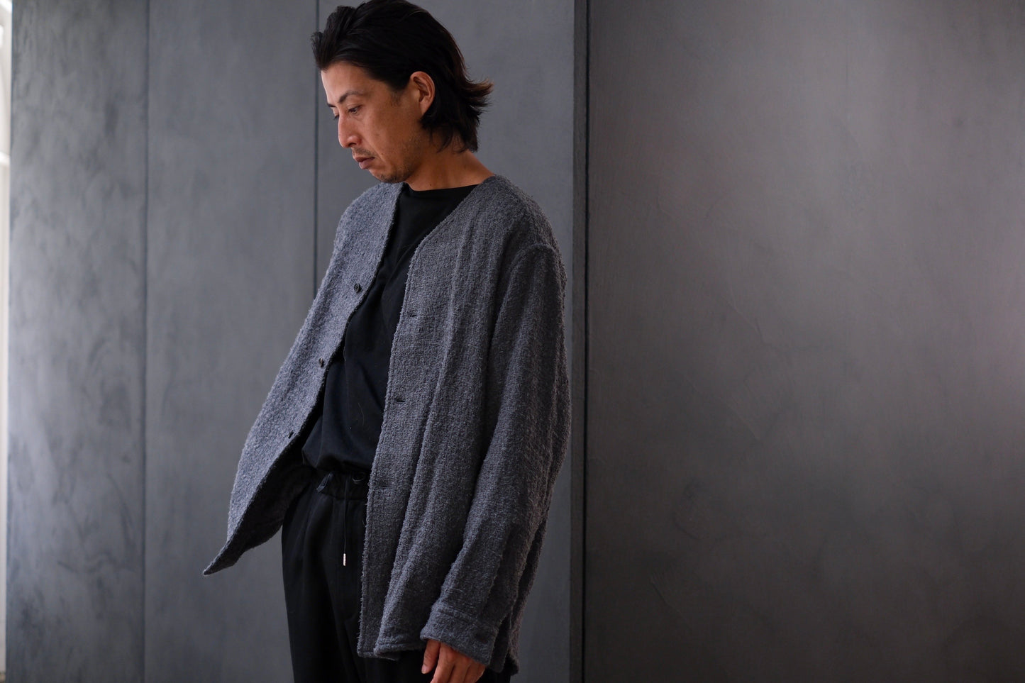 nonnotte / No Collar Shirts Jacket / N-25A-023
