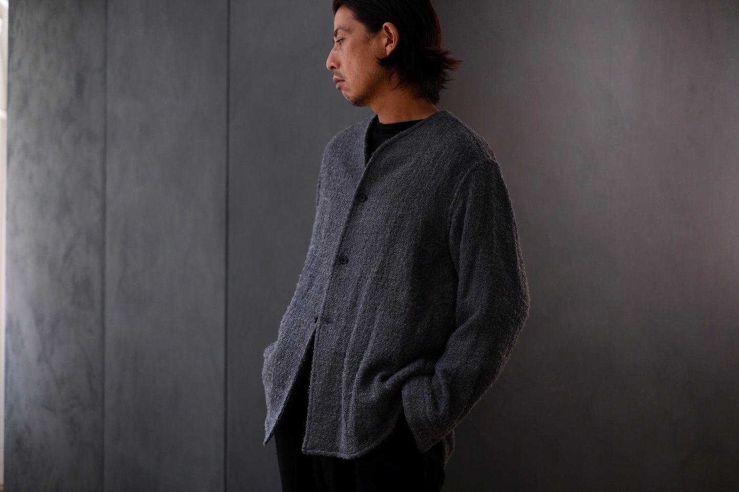 nonnotte / No Collar Shirts Jacket / N-25A-023