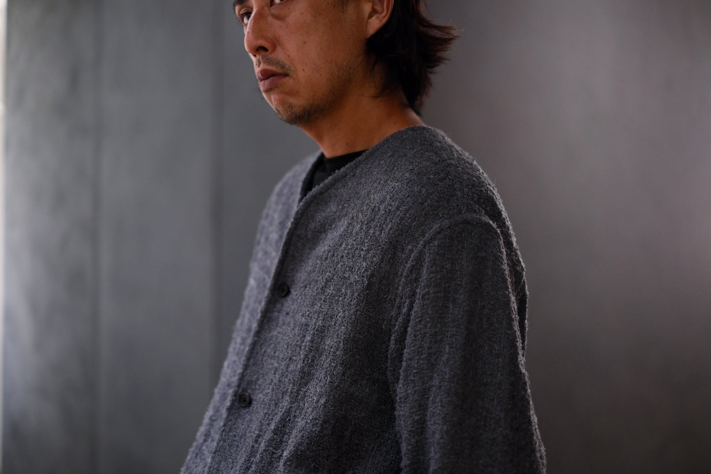 nonnotte / No Collar Shirts Jacket / N-25A-023