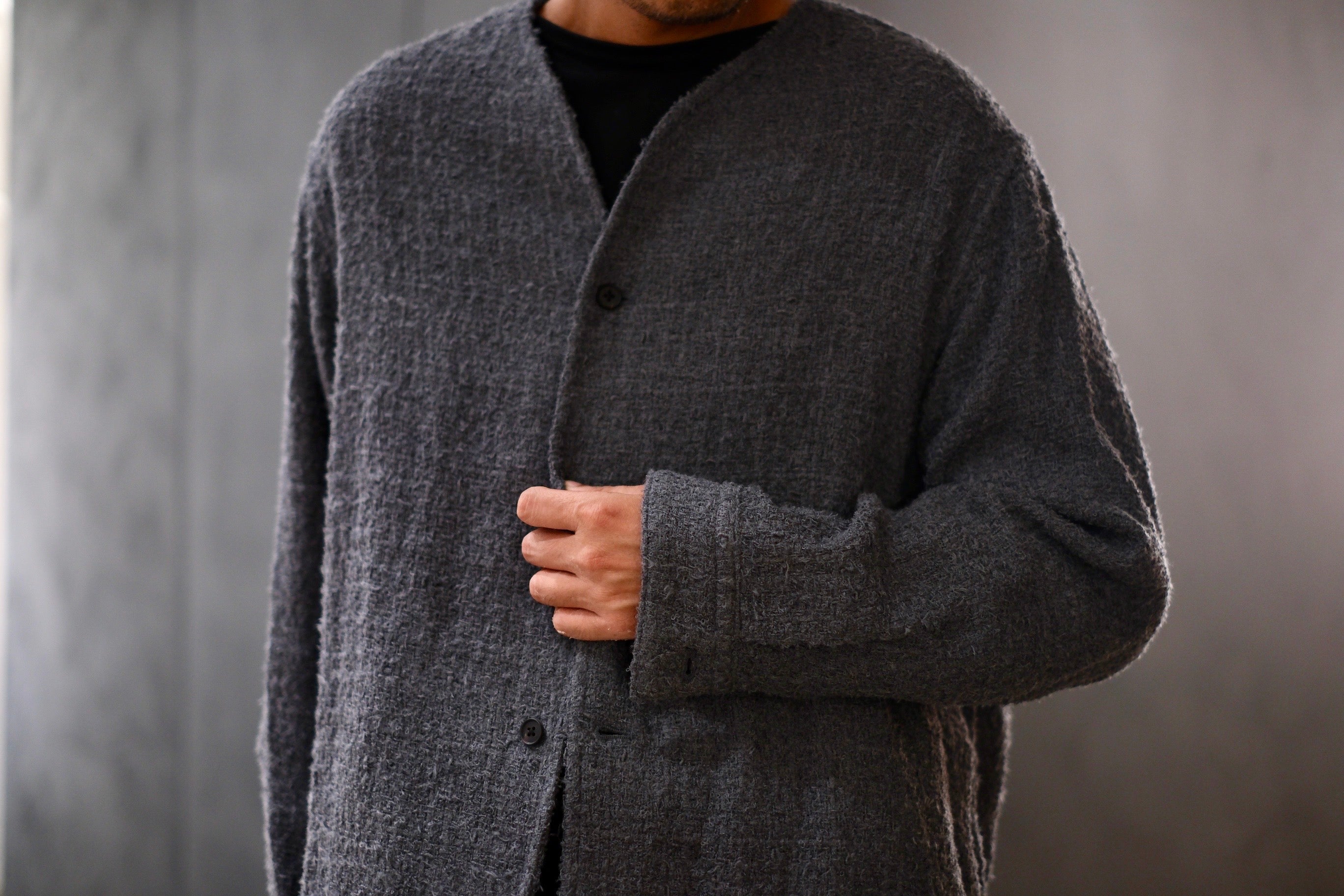 nonnotte / No Collar Shirts Jacket / N-25A-023 – Lister