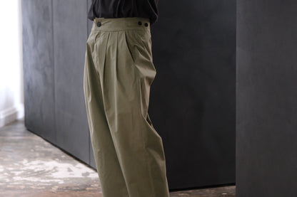 POSTELEGANT/ High Count Cotton Trousers
