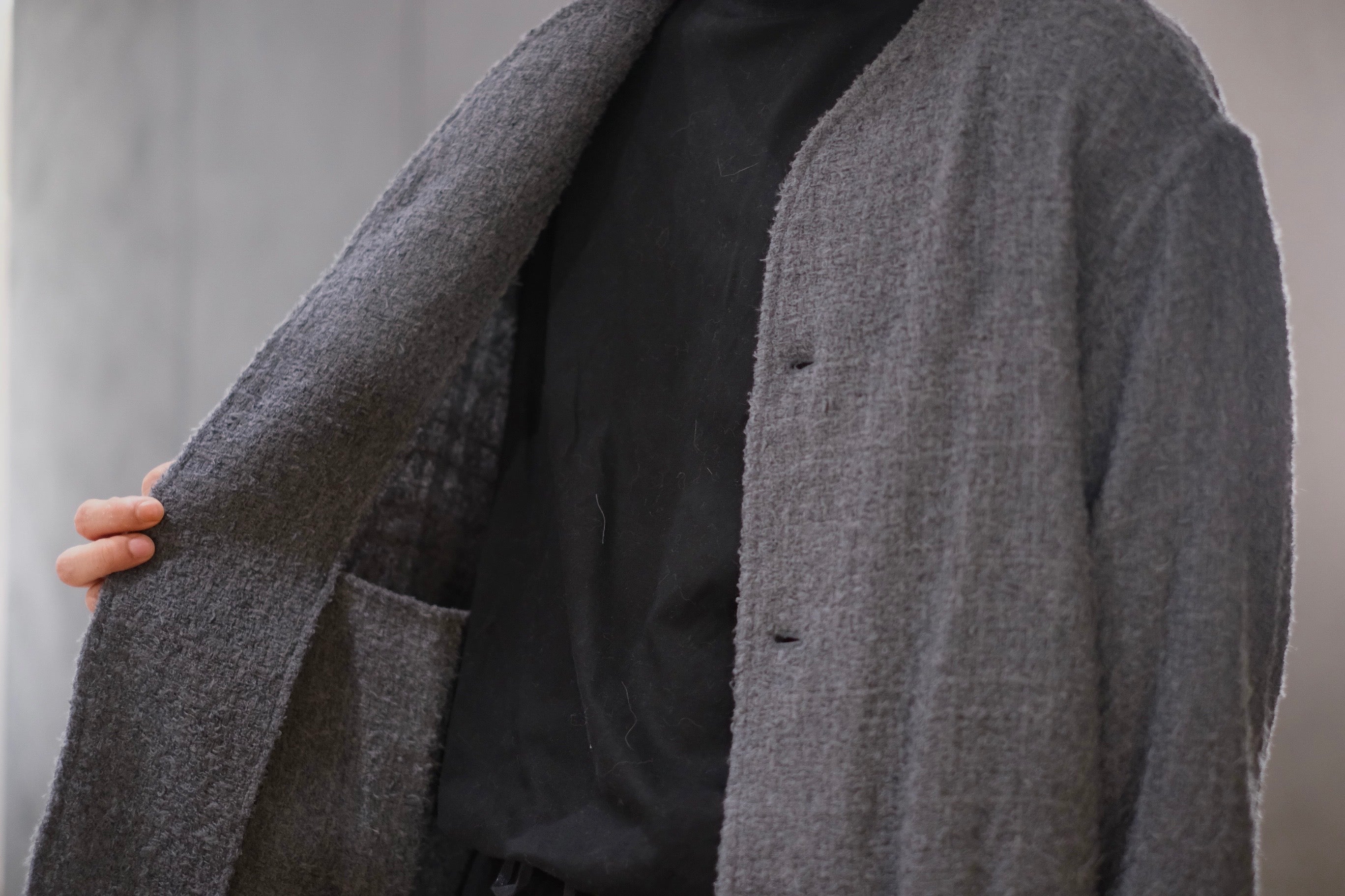 nonnotte / No Collar Shirts Jacket / N-25A-023 – Lister
