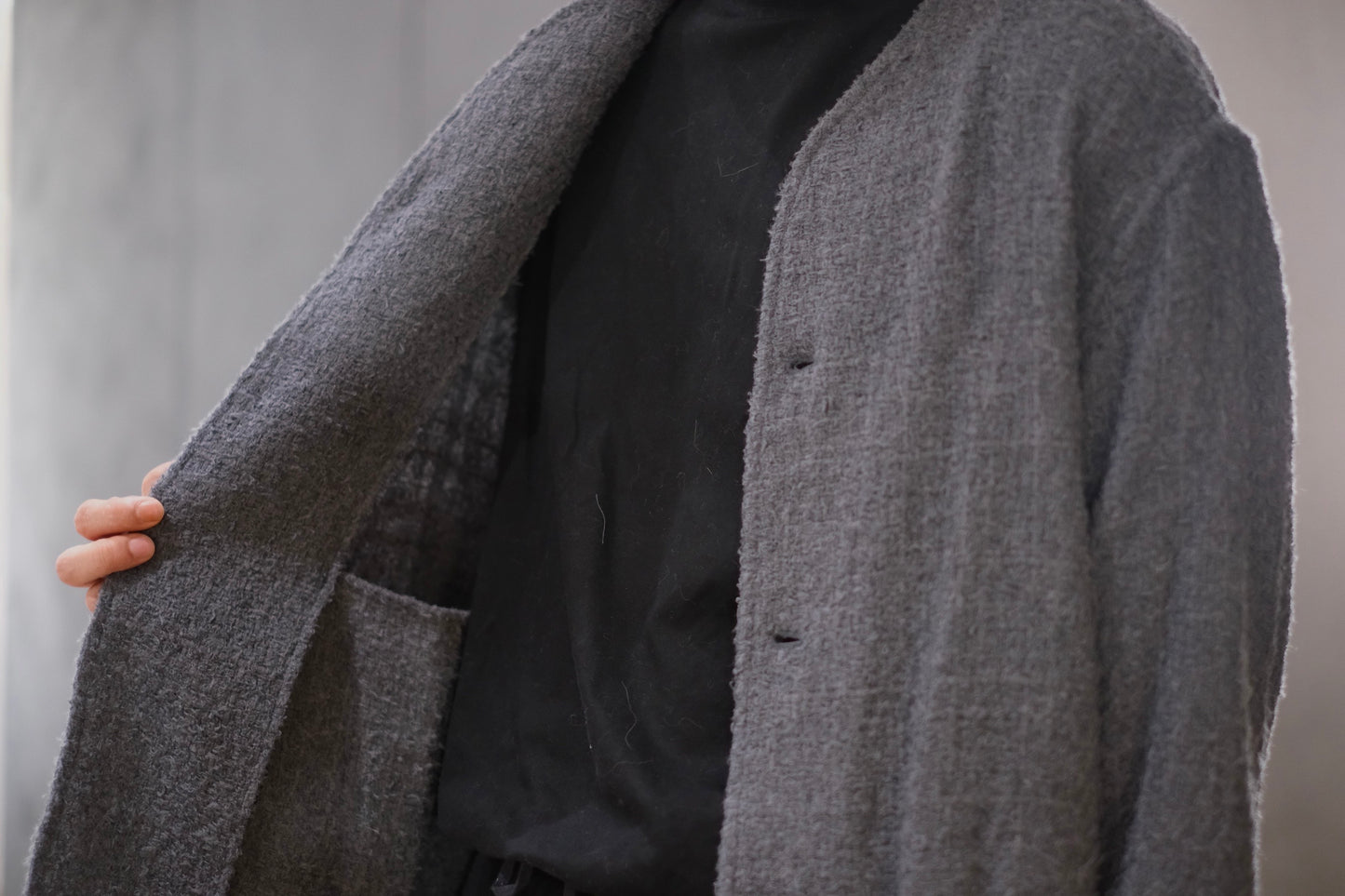 nonnotte / No Collar Shirts Jacket / N-25A-023