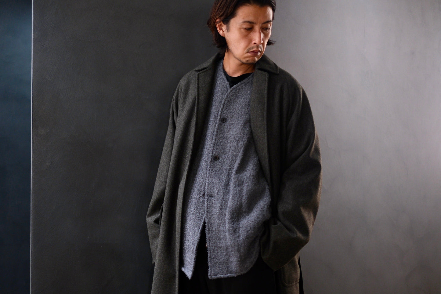 nonnotte / No Collar Shirts Jacket / N-25A-023