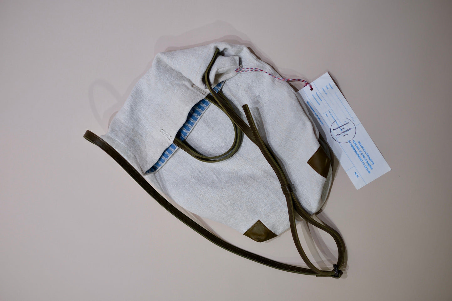 Chez VIDALENC × Marlène Coudeville  /  BAG GIPSY S /  ANCIENT LINEN NATURAL