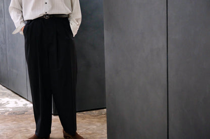nonnotte / 2-Tuck Draw Cord Wide Trousers /  Eau de Tailleur