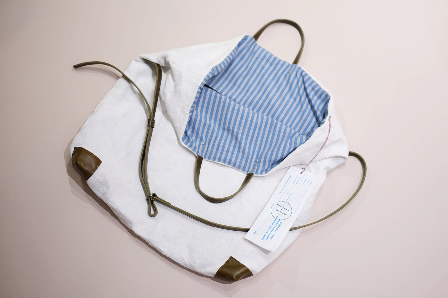 Chez VIDALENC × Marlène Coudeville   /  BAG GIPSY XL /  ANCIENT LINEN NATURAL