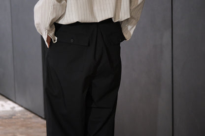 nonnotte / 2-Tuck Draw Cord Wide Trousers /  Eau de Tailleur