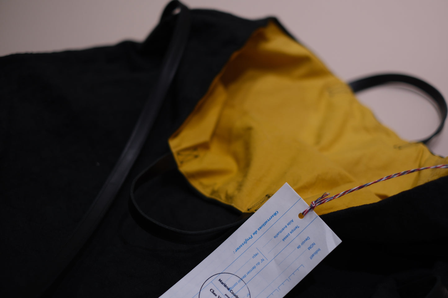 Chez VIDALENC × Marlène Coudeville  /  BAG GIPSY XL /  ANCIENT LINEN BLACK