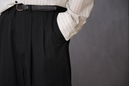 nonnotte / 2-Tuck Draw Cord Wide Trousers /  Eau de Tailleur