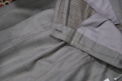 nonnotte / 2-Tuck Wide Tapered Trousers /  Wool/Silk Ghost Plaid