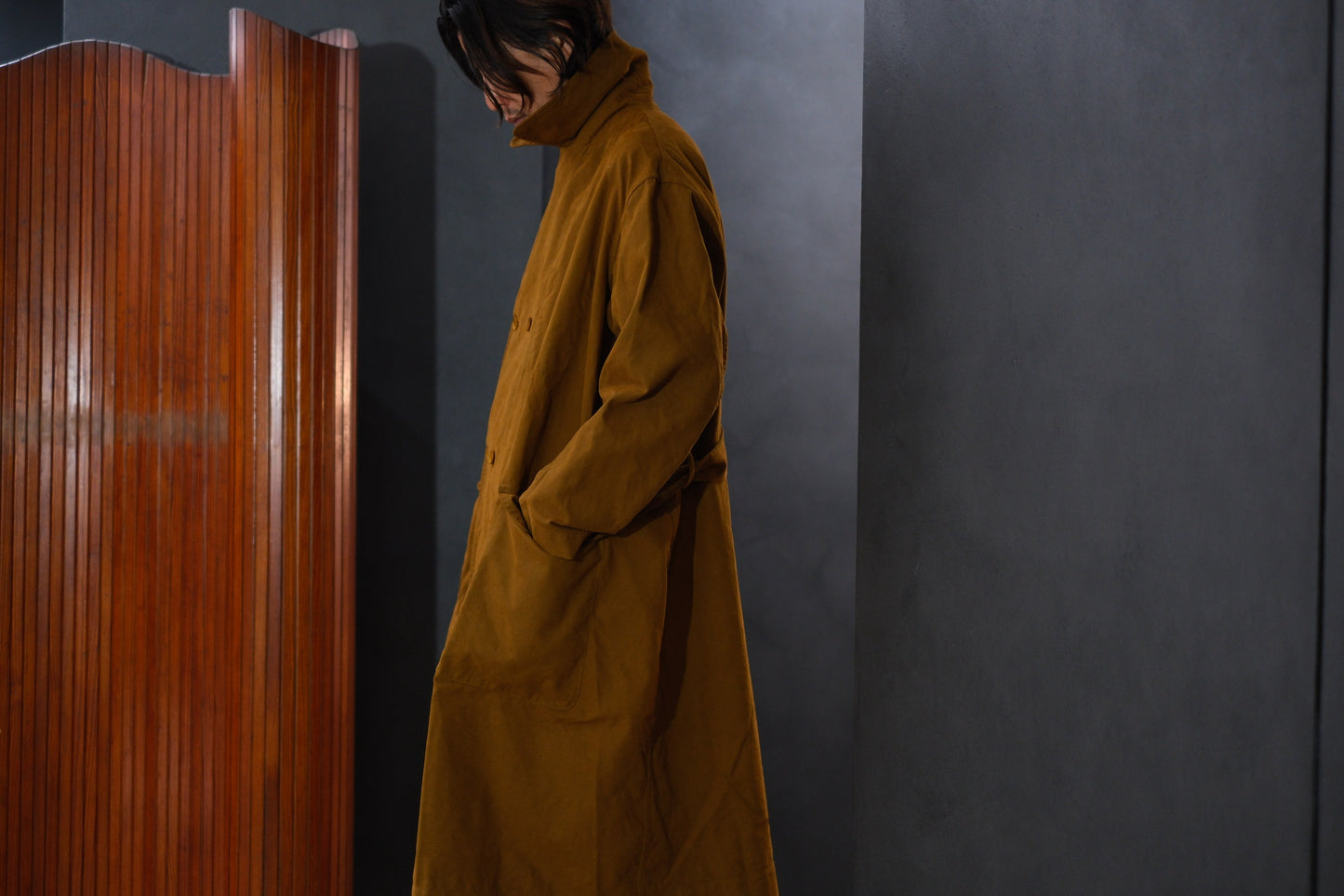 Chez Vidalenc / COAT MAC / COTTON ATA / MUSTARD