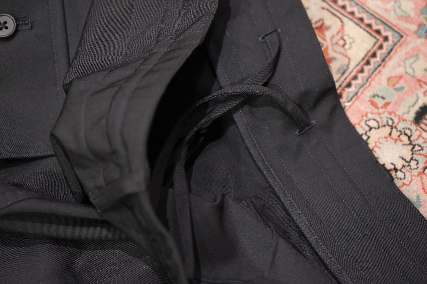 nonnotte / 2-Tuck Draw Cord Wide Trousers /  Eau de Tailleur